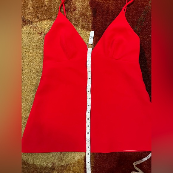 Amanda Uprichard Red Fitted Backless Camisole - Picture 4 of 5